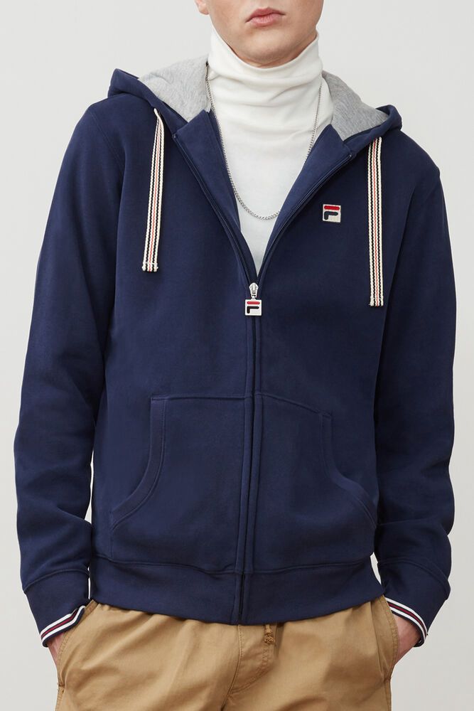 Fila Sweatshirt Mens Navy - Tenconi Hooded - Philippines 7246819-AC